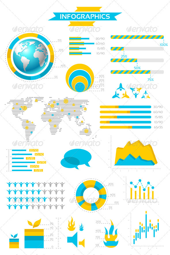 Infographic Collection with Labels and Graphic