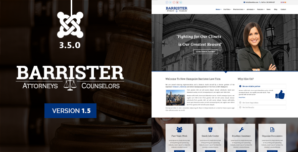 Barrister - Responsive Law Business Joomla Template