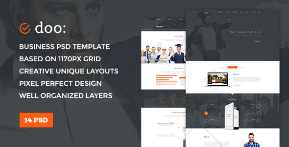 Doo -- Clean and Simple Multipurpose Business PSD Template