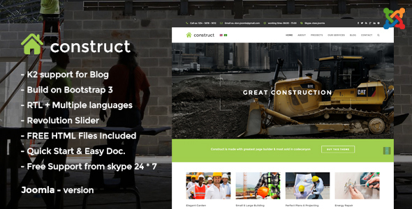 Construct - Construction Joomla Template