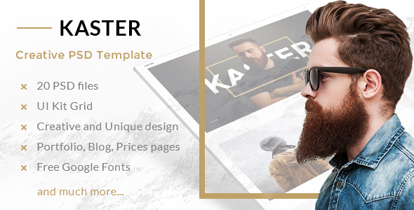 Kaster -- Multipurpose Agency/Personal Portfolio & Modern Blog PSD Template