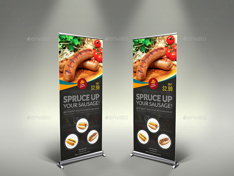 Sausage Restaurant Signage Template by OWPictures 