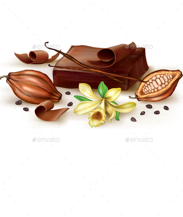 Vanilla Chocolate and Cocoa Fruit