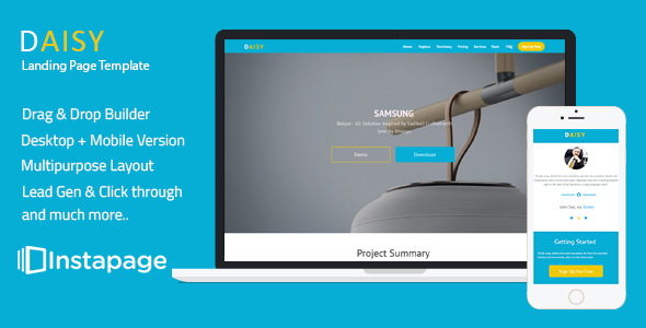 Daisy - Instapage Onepage Template