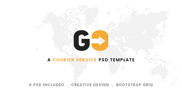 GO - A Courier & Delivery Service PSD Template