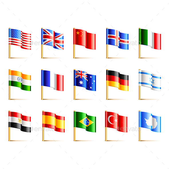 World Countries Flags Set