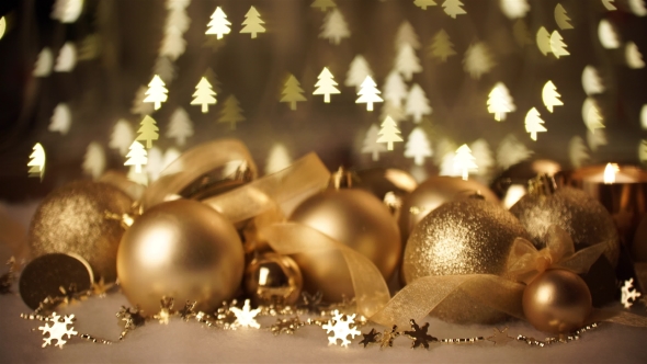 Golden Christmas Background