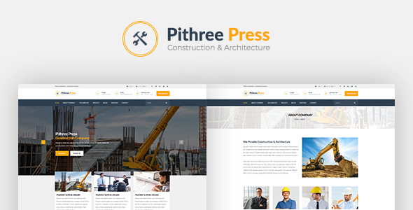 Pithree Press Construction Business Psd Template