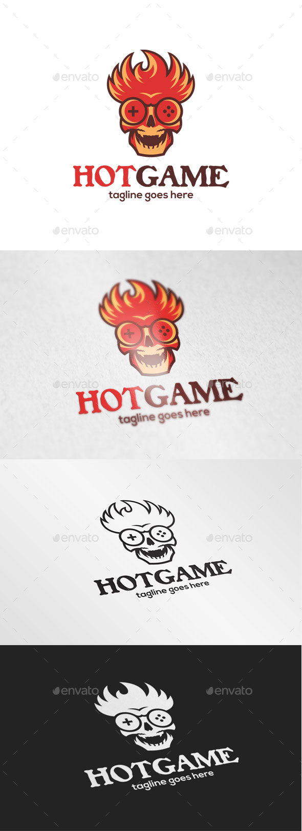 Fire Skull Game Logo