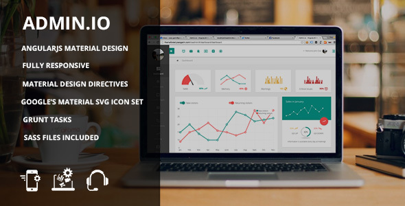 Admin.io - Responsive Material Design Admin