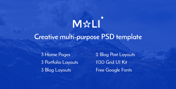 Mali -- Multipurpose Portfolio/Personal Blog PSD Template