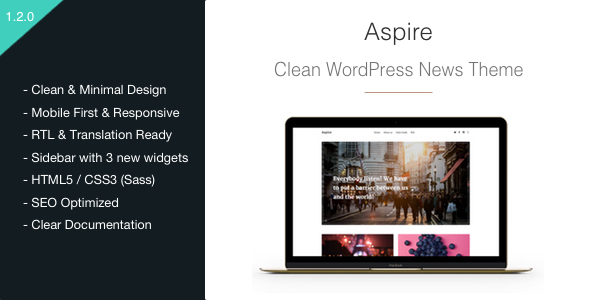 Aspire - News & Magazine Clean WordPress Theme