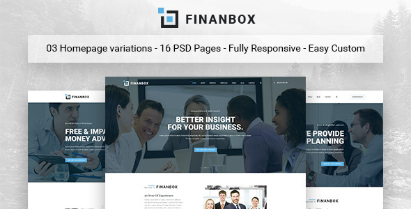 FINANBOX - Multipurpose Business & Corporate Business PSD Template