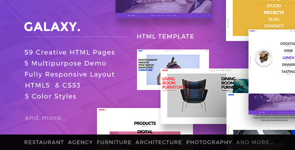 Galaxy - Multipurpose  Creative HTML5 Template