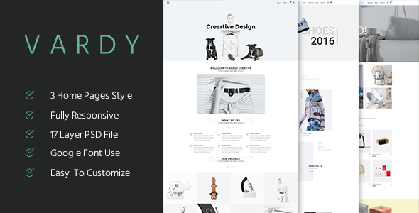 Vardy - Creative and Ecommerce PSD Template