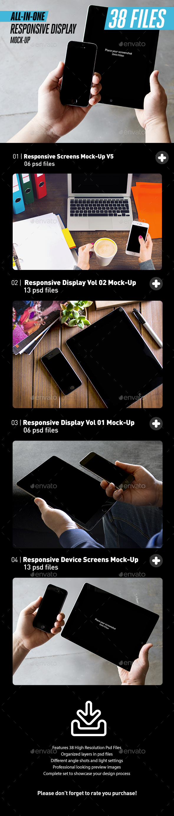 All-in-One Responsive Screens Device Mock-Up Bundle