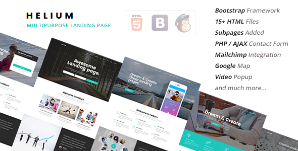 Helium -  10 in 1 Landing Pages Package