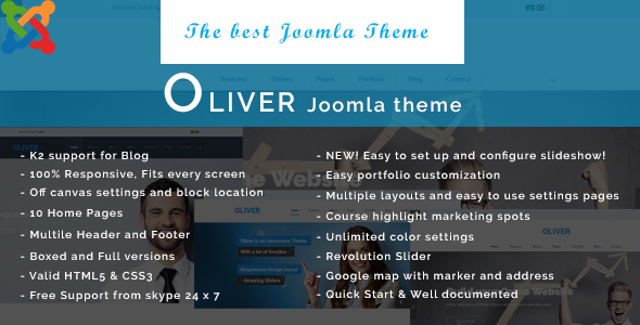 Oliver - Responsive Multipurpose Joomla Template