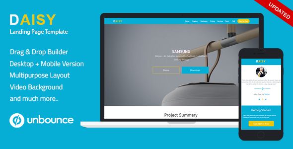 Daisy - Unbounce Onepage Template