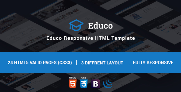 Educo - Elearning, Education Bootstrap Html Template