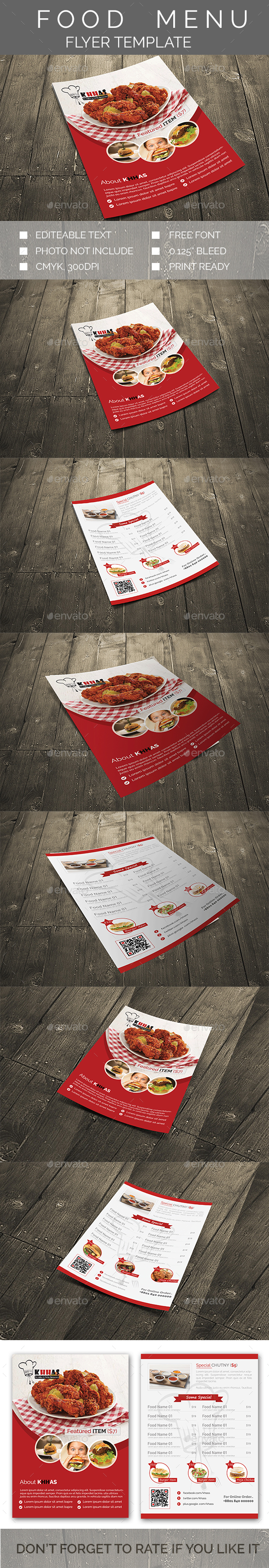 FOOD MENU FLYER TEMPLATE