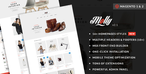 Molly - Elegant & Clean Multipurpose Magento 2 & 1 Theme