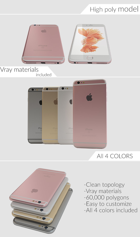Apple iPhone 6s Plus - 3DOcean Item for Sale