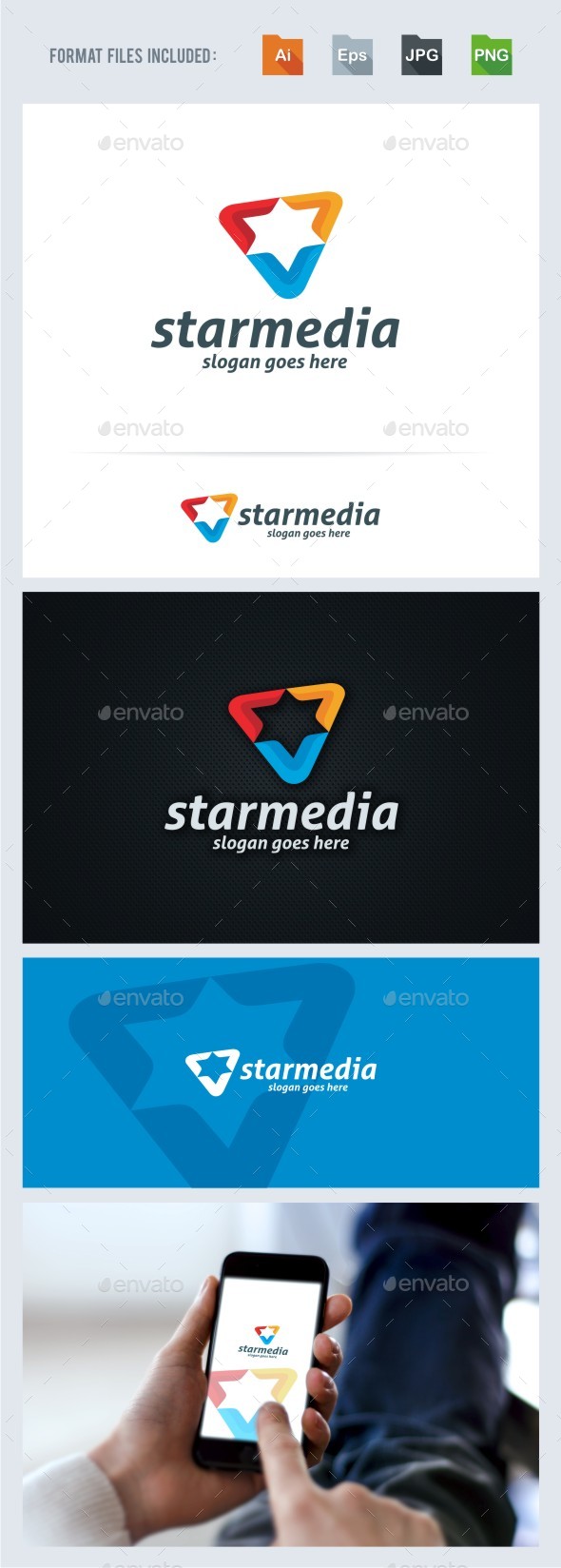 Star Media Logo Template