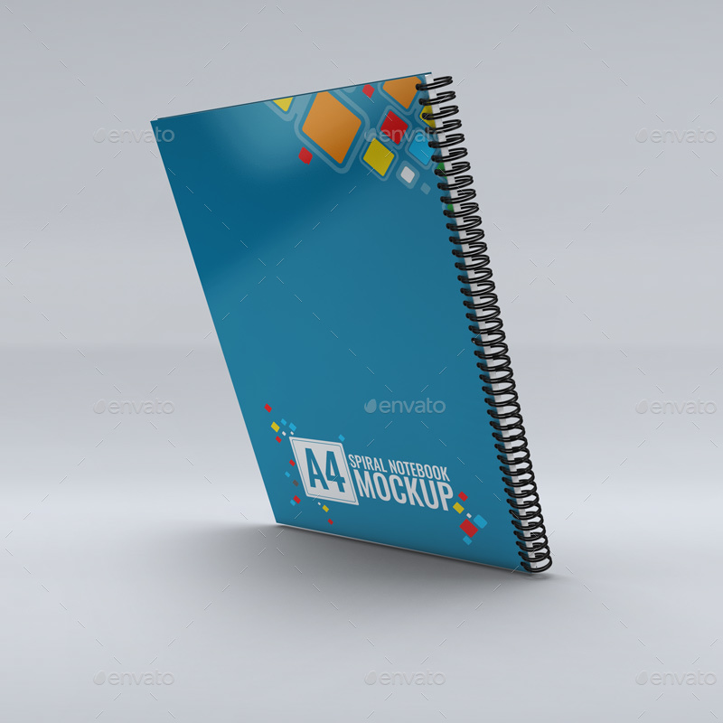 A4 Spiral Notebook MockUp by L5Design GraphicRiver