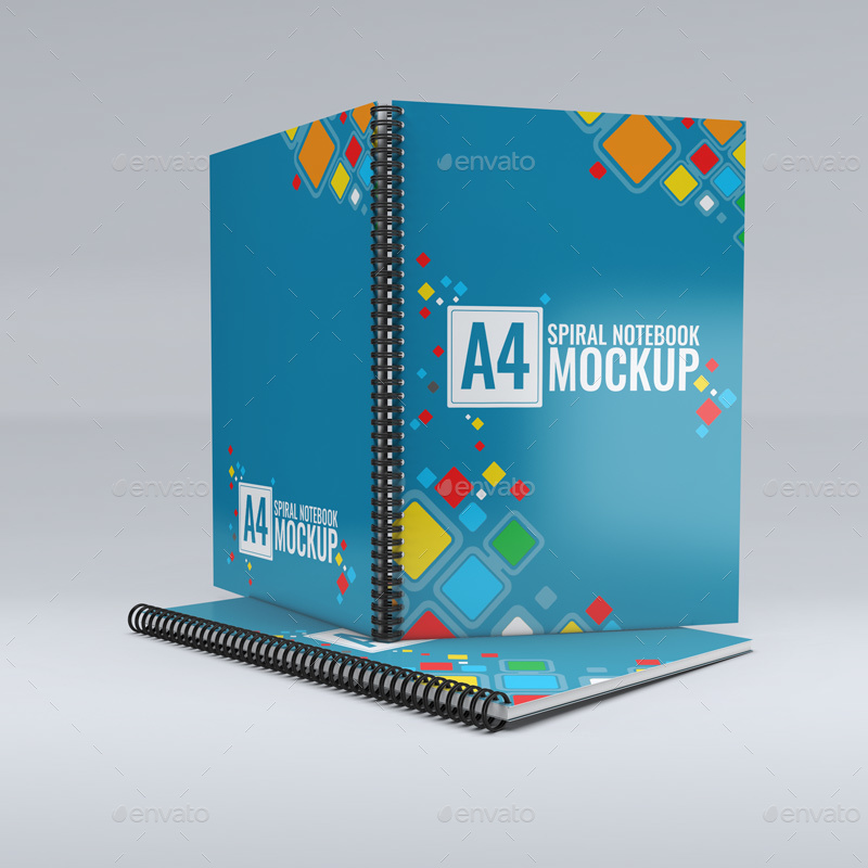 Download Spiral Book Mockup Free - Spiral Notebook Mockup Template ...