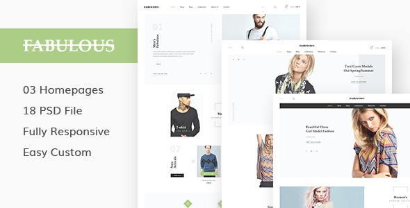 FABULOUS - eCommerce & Blog PSD Theme