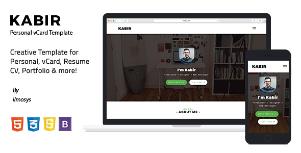 Kabir - Personal vCard Template