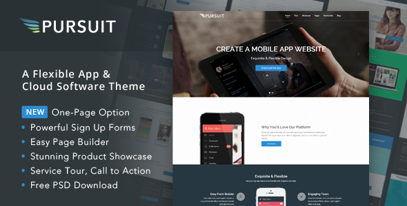 Pursuit - Flexible App & Cloud Software Theme