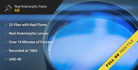 Real Anamorphic Flares 4K vol.1