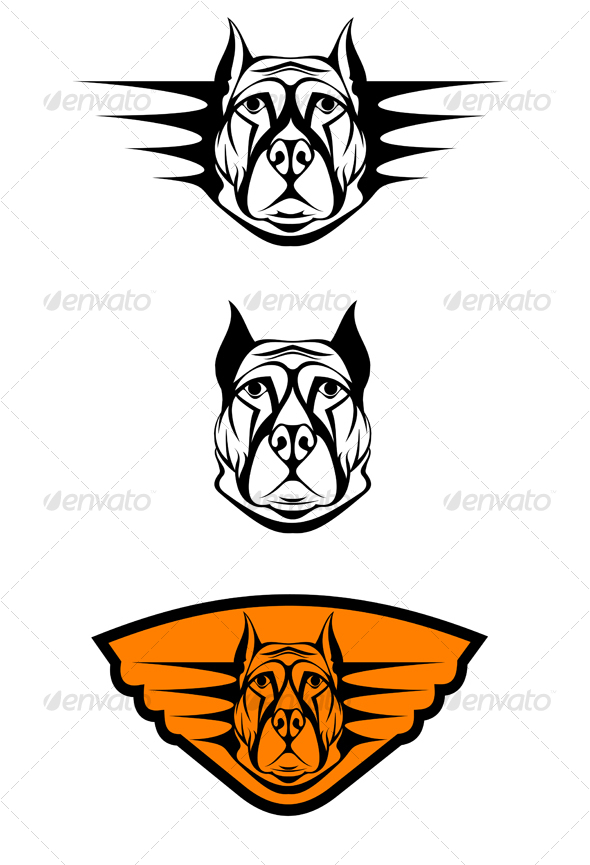 Set of guard dogs Set of guard dogs