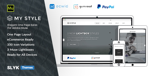 My Style - Multipurpose One Page Muse eCommerce Template