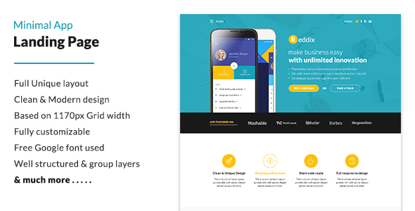 Minimal App Landing Page