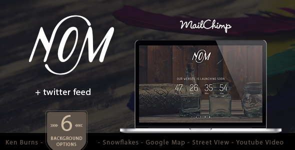 Nom - Responsive Countdown Landing Page