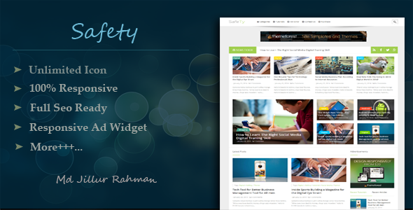 Safety - Responsive MultiPurpose Blogger Template