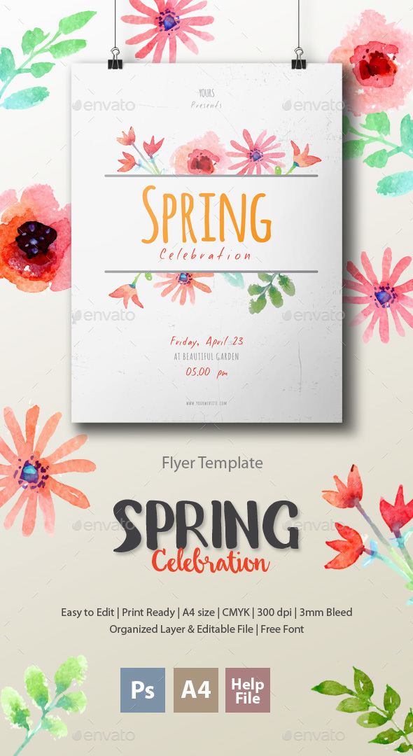 Spring Celebration Flyer Template