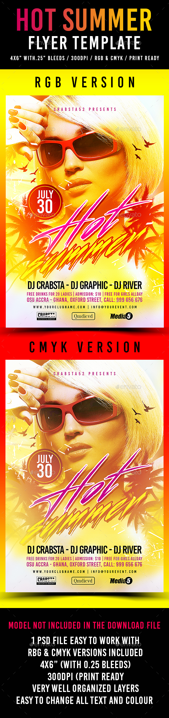 Hot Summer Flyer Template