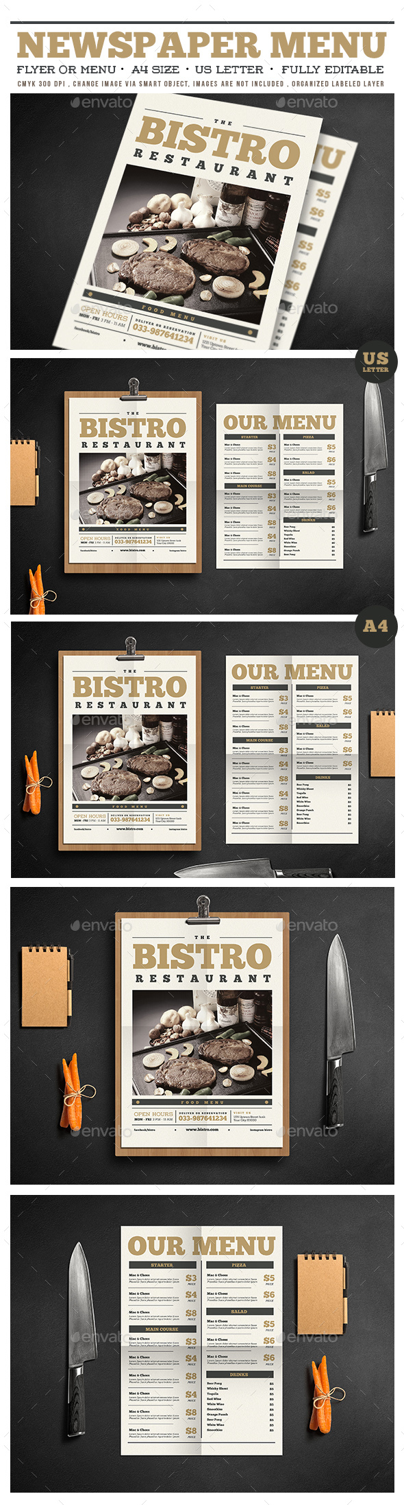 Newspaper Menu Vol 02