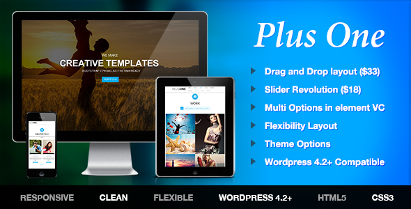 Plus - One Page WordPress Theme