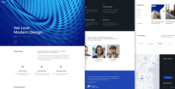 Seoul - Onepage PSD Template