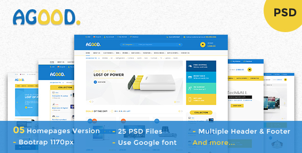 Agood - Multi-Purpose eCommerce PSD Template