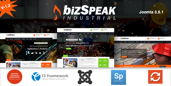 BizSpeak - Industrial Joomla Business Template