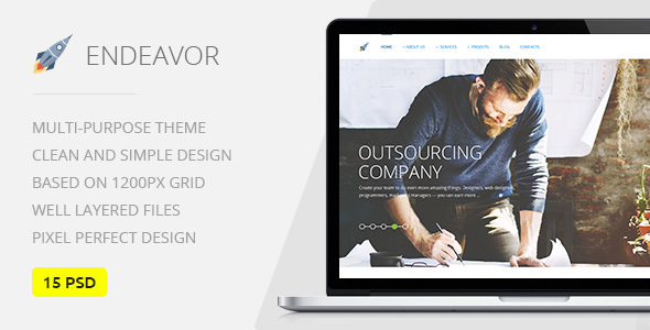 Endeavor -- Multipurpose IT/Digital Company PSD Template