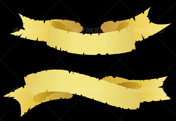 Old ribbons as a banners Old ribbons as a banners