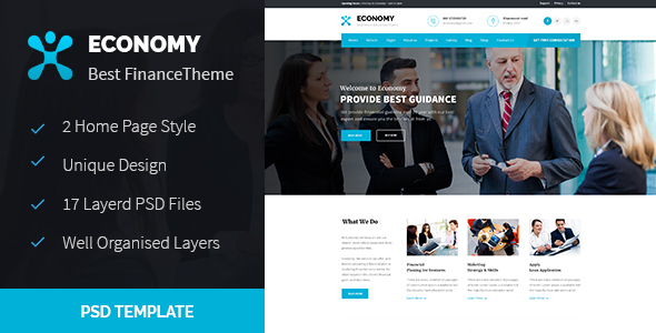 Economy - Finance & Business PSD Template