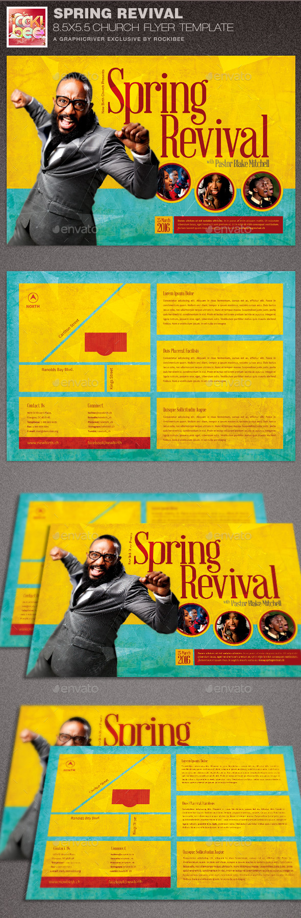 Spring Revival Church Flyer Template